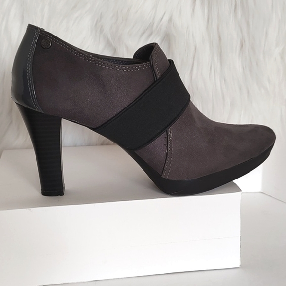 Dana Buchman Womens Grey Suede Ankle Booties Heeled Pumps/Size 7.5 - Picture 3 of 11